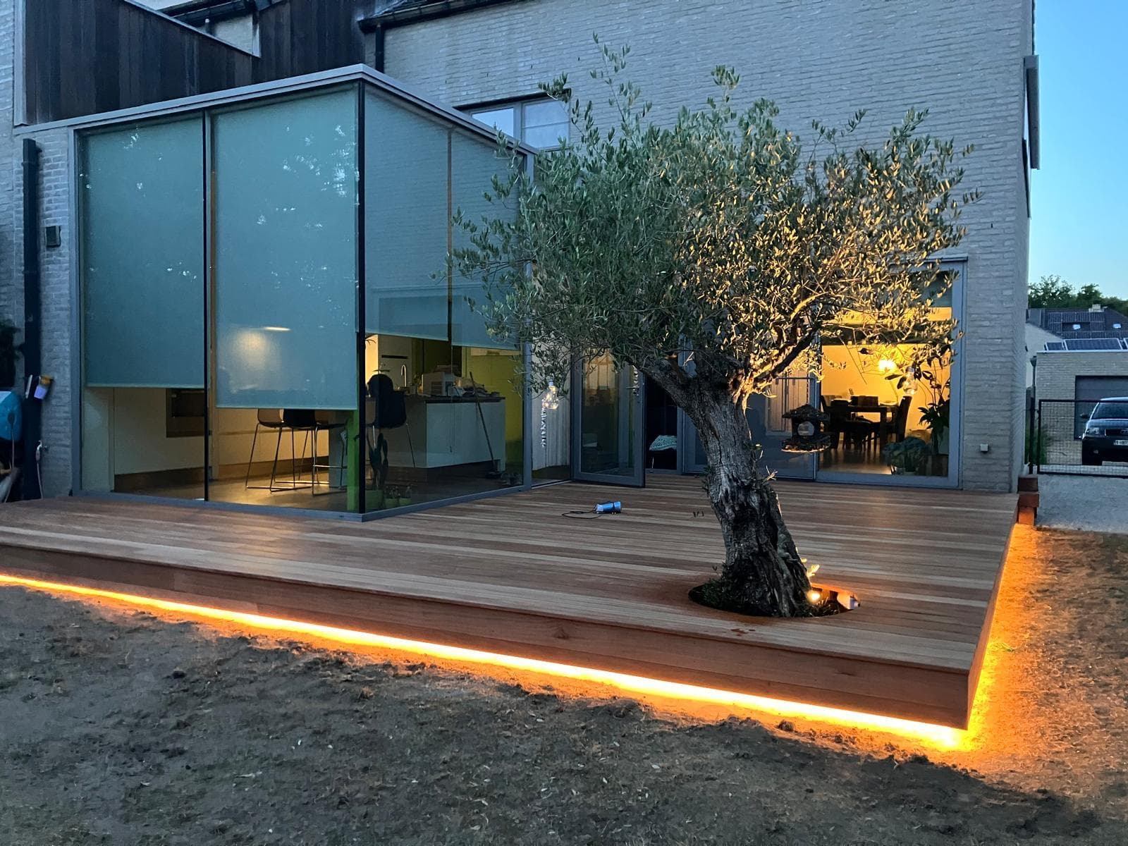 Terras met LED-verlichting, WoPa Construction